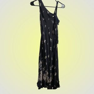 Black Silk Sheer Butterfly Dress